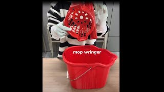 Mop Wringer Mop Bucket Plastic Mop Cleaning Bucket with Wringer  Ronjon Mop [upl. by Siduhey610]