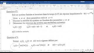 Concours de Doctorat épreuve quot Identification et traitement du signal quot université de Batna [upl. by Mirielle]