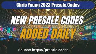 Chris Young presale codes 2023 [upl. by Ydnil]