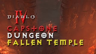 Diablo 4  Fallen Temple Capstone Dungeon World Tier 4 Torment [upl. by Milissent]