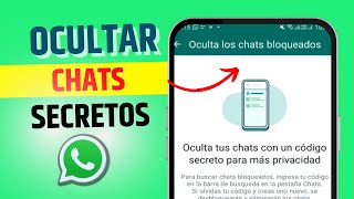 Como ocultar conversaciones en whatsapp normal sin archivar 2024 [upl. by Saixela]