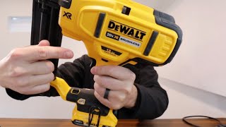 Best Brad Nailer  DeWalt 18 Gauge Brad Nailer Review  Battery Powered [upl. by Alleras852]