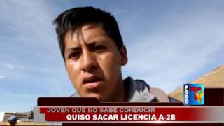 Joven que no sabe conducir quiso sacar licencia a 2B [upl. by Eittam203]