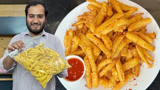 Besan wali Chips at Home  Crispy Aloo Fries Make and Freeze  Frozem Potato Fries [upl. by Monica366]