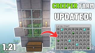 Minecraft CREEPER FARM Tutorial 121 NEW UPDATE ‼️ [upl. by Samuel884]