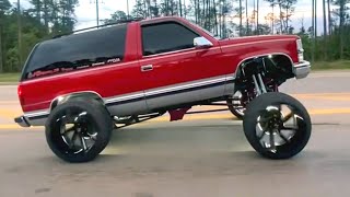 Biggest Lifted Trucks in Carolina Squat Style  Squatted Truck Videos [upl. by Aela]