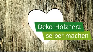 DIY – Geschenke selber machen DekoHolzherz mit Apfel [upl. by Manly204]