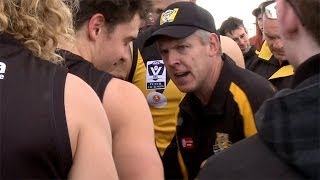 VFL  An old fashioned revup Werribee coach John Lamont [upl. by Mandle]