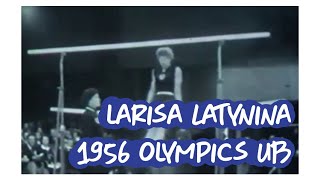 Larisa Latynina  Uneven Bars  1956 Olympics Gymnastics [upl. by Berkley323]