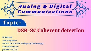 DSBSC Coherent detection [upl. by Atsirak772]