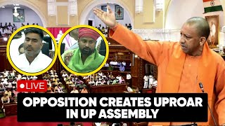 LIVE UP Vidhan Sabha Satra 2024 Opposition Creates Uproar on First Day  CM Yogi Adityanath [upl. by Missy]