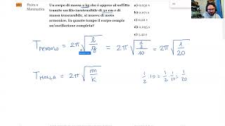 🔭 Luglio 2024  Fisica e matematica n° 263  Un corpo di massa 2 kg che è appeso al soffitto tramit… [upl. by Eniksre]