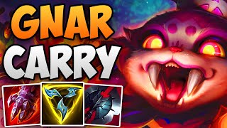 CHALLENGER SOLO CARRIES WITH GNAR  CHALLENGER GNAR TOP GAMEPLAY  Patch 1321 S13 [upl. by Eneri]