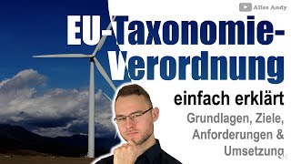 EUTaxonomieVerordnung einfach erklärt mit allen Grundlagen [upl. by Qirat]