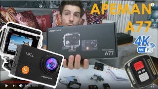 APEMAN A77 La petite camera 4K qui concurence GOPRO à moins de 50€ [upl. by Alak]