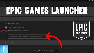 Best Command line Arguments for Fortnite Epic Games Launcher [upl. by Areht281]