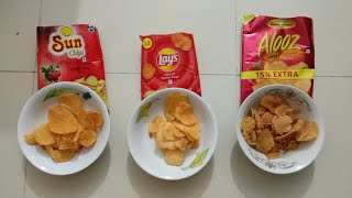 Sun chips VS Lays VS Alooz comparison review😱 bangladesh snacks [upl. by Barabbas]