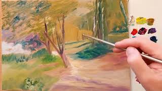 Impressionist Trees  Timelapse Oil Painting [upl. by Chubb]