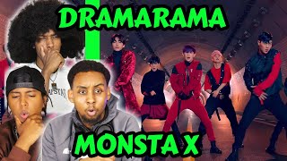 OUR FIRST TIME WATCHING MONSTA X  DRAMARAMA OFFICIAL MV REACTION [upl. by Ahsrav800]