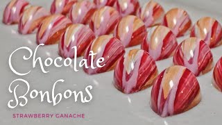 Chocolate Bonbons with Strawberry Ganache Recipe How to Make Professional Chocolate Bonbons at Home [upl. by Ahcas464]