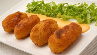 Croquetas de patata txistorra y queso  Karlos Arguiñano [upl. by Paulsen]