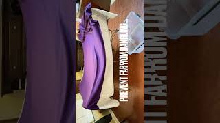 How To Preshrink Crepe Back Satin Fabric shortsfeed shortsvideo shorts sewing shorts diy [upl. by Iviv]