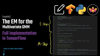 Implementing the EM for the Multivariate Gaussian Mixture Model in TensorFlow  Python [upl. by Torrey]