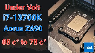 Under Volt I713700K Z690 Aorus Ax DDR4 ลดไฟ CPU เพื่อให้ CPU เย็นขึ้น [upl. by Yeldud]