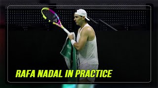 WATCH Nadal holds first practice session ahead of Davis Cup Finals  ABSCBN News [upl. by Enailil597]