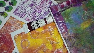 Gelli Arts Printing Plate Review and Demo [upl. by Musser]