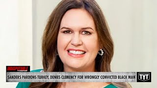 Sarah Huckabee Sanders Pardons Turkey Still Denies Clemency For Wrongly Convicted Black Man [upl. by Eillil]