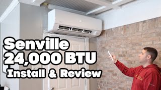 Senville Aura 24000BTU Mini Split AC  Inverter Heat Pump Install and Review [upl. by Airdnekal319]