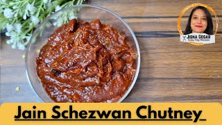 Jain Schezwan Chutney Recipe Easy Jain Recipes Instant Schezwan Chutney JignaGosar [upl. by Saraiya]