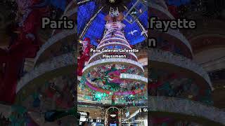 Paris Galeries Lafayette Haussmann Giant Christmas Tree 2023 theexplorer christmasparis [upl. by Grindle]