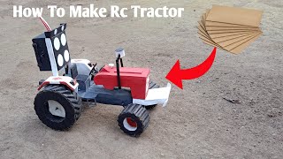 How to make a Rc Swaraj with cardboard  Swaraj tractor kaise banaye  Rc tractor kaise banaye [upl. by Trin]