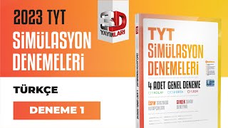 TYT Simülasyon Denemeleri Türkçe Deneme 01 Soru Çözümleri [upl. by Oretos]