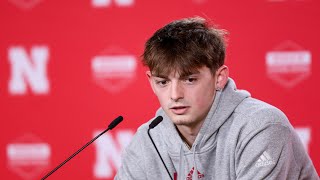 Nebraskas Connor Essegian full press conference from Oct 24 2024 [upl. by Attenoj]