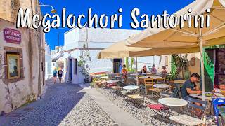 Santorini Greece little cute village Megalochori walking tour 4k Greece 2024 [upl. by Edlitam]