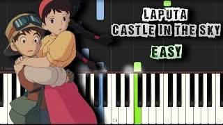 Joe Hisaishi  Laputa  Castle In The Sky Theme  EASY Piano Tutorial Download MIDI  Scores [upl. by Emmet]