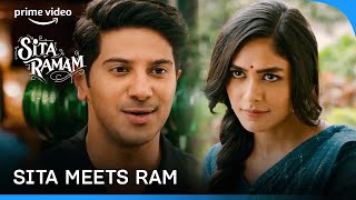 Sita Ramam  Sitas Surprise Visit To Meet Ram  Dulquer Salmaan Mrunal Thakur  Prime Video [upl. by Aikas979]