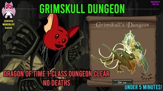 AQWorlds Grimskull Dungeon 1Class Clear Guide Dragon of Time [upl. by Riannon]