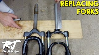 Replacing ForksShocks On Mountain Bike [upl. by Zak457]