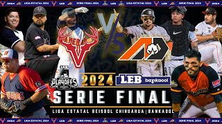 LIGA ESTATAL DE BÉISBOL chihuahua  SERIE FINAL  JUEGO 1  Venados Madera VS Algodoneros Delicias [upl. by Cavan739]