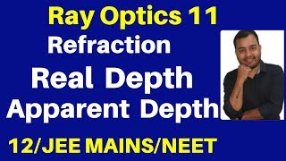 Ray Optics 11  Real Depth and Apparent Depth  Complete Concept with Best Numericals JEENEET [upl. by Alleen]