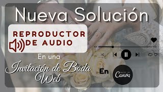 Como agregar audio en invitación digital interactiva en CanvaTutorial gratis Nuevo método [upl. by Anitnauq]