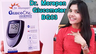 Dr Morepen Glucose Monitor bg03  Unboxing amp Review amp Demo  Best Glucose Meter 2021 [upl. by Ecienal]