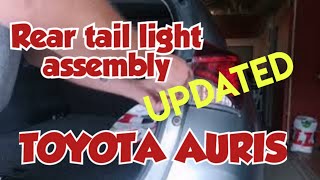 How to replace the tail light assembly Toyota Auris taillight remove toyota [upl. by Puff]