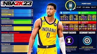 6’7 TYRESE HALIBURTON “POINT GOD” Build in NBA 2K23 is INSANE [upl. by Esnofla]