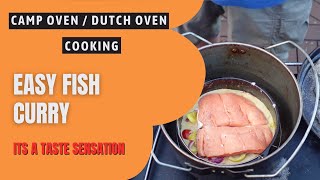 MustTry Simple Curry Fish Bake in Camp Oven Dutch Oven [upl. by Lessirg]