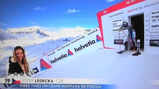 Ester Ledecká  Sjezd  Crans Montana  2024 [upl. by Dita]